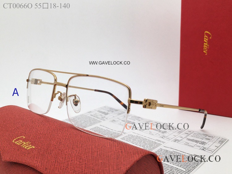 Clone Santos Cartier Eyeglasses Half frame CT0066O